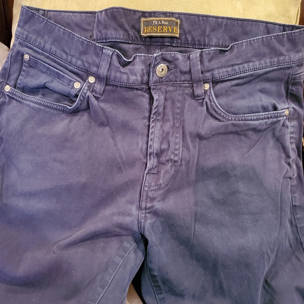 Jos. A. Bank Reserve Stretchy Navy Pants - 32 x 30